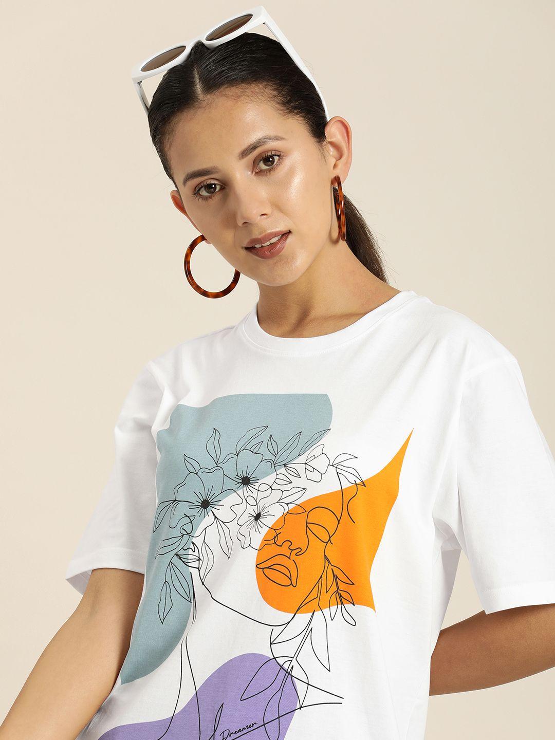 dillinger graphic printed oversized longline pure cotton t-shirt