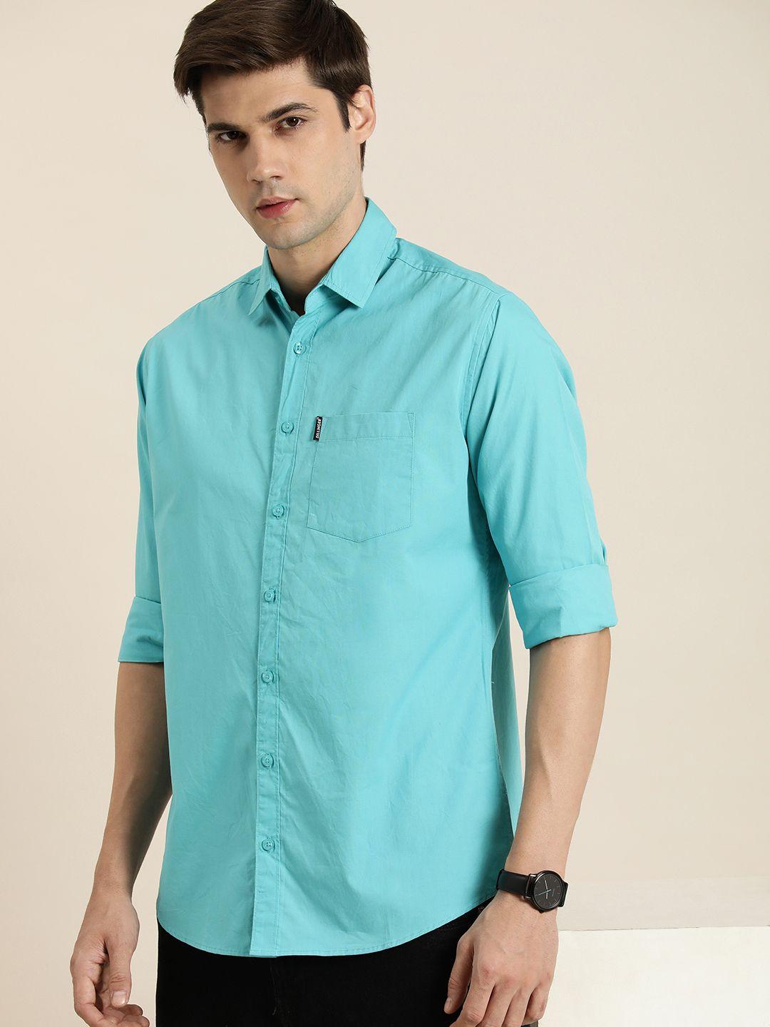 dillinger men opaque regular fit casual shirt
