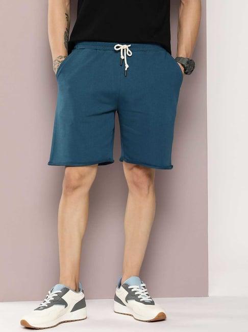 dillinger blue regular fit shorts