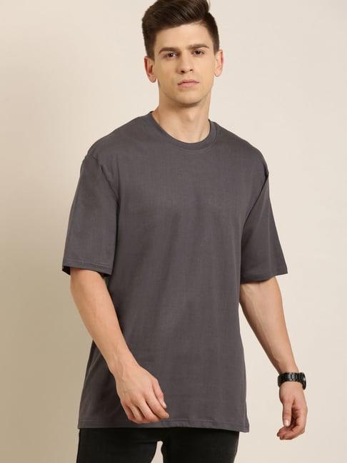 dillinger dark grey cotton crew t-shirt