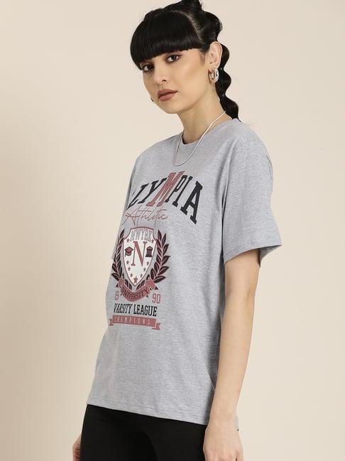 dillinger grey cotton graphic print t-shirt