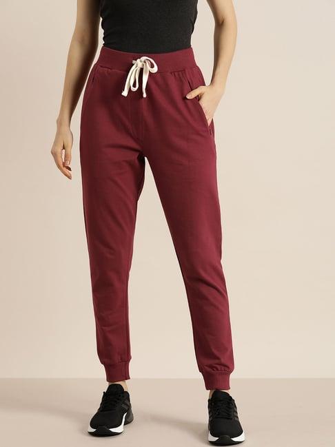 dillinger maroon cotton joggers