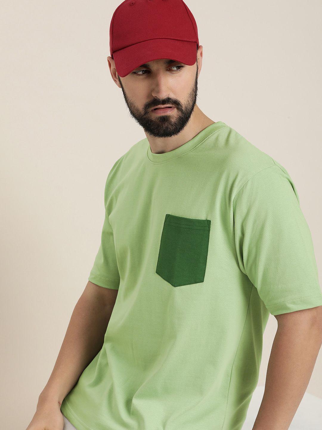 dillinger men colourblocked oversized pure cotton t-shirt