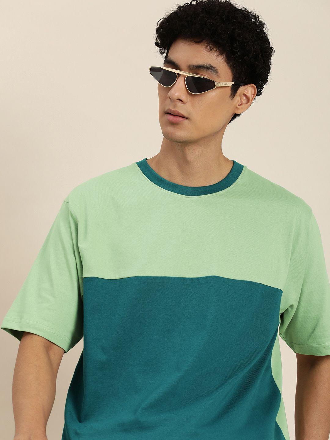 dillinger men colourblocked oversized t-shirt