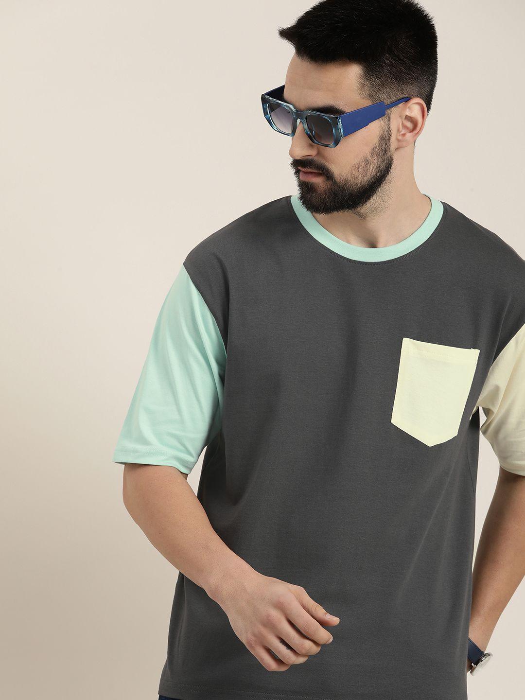 dillinger men colourblocked oversized t-shirt