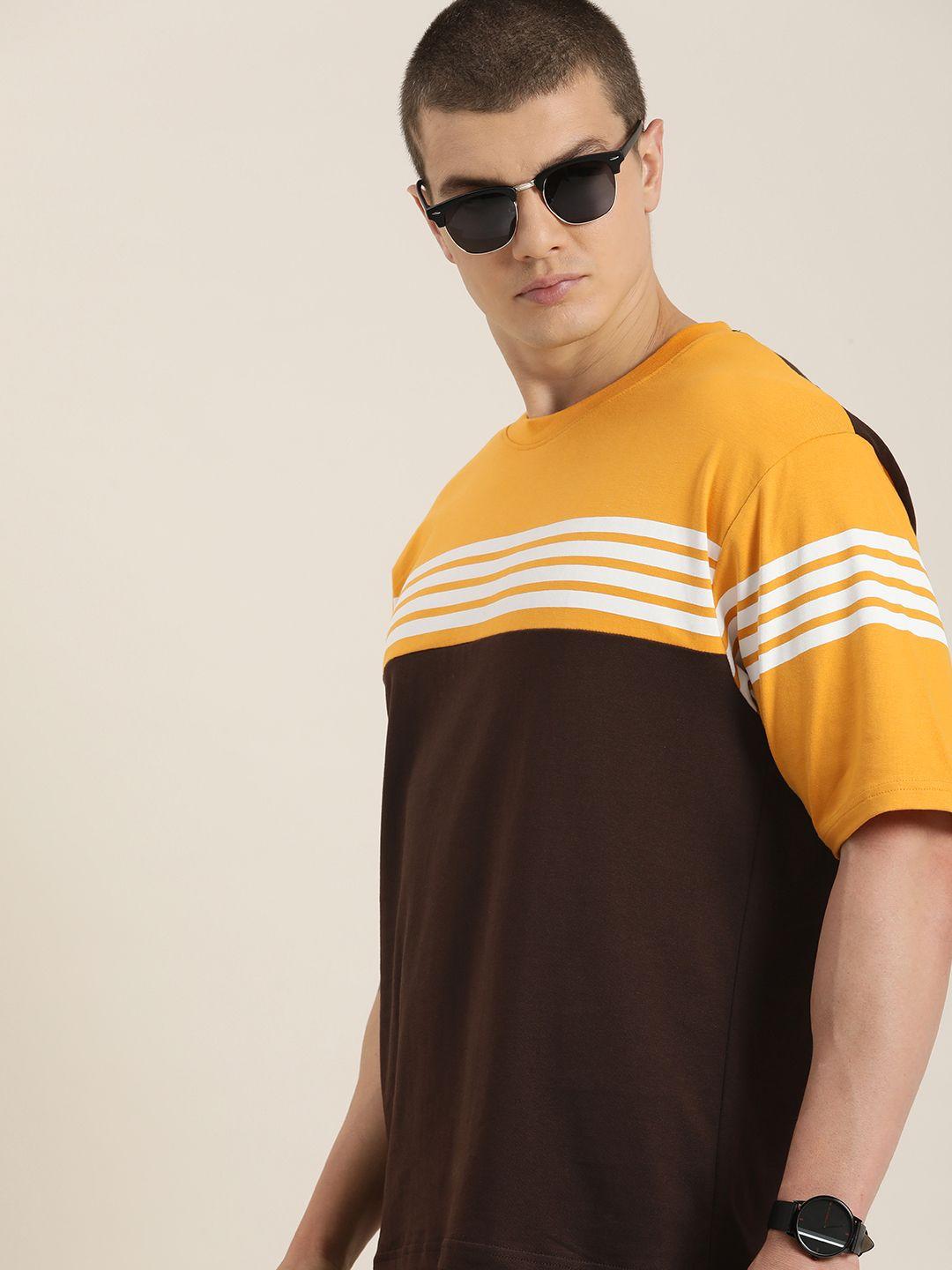 dillinger men colourblocked oversized t-shirt