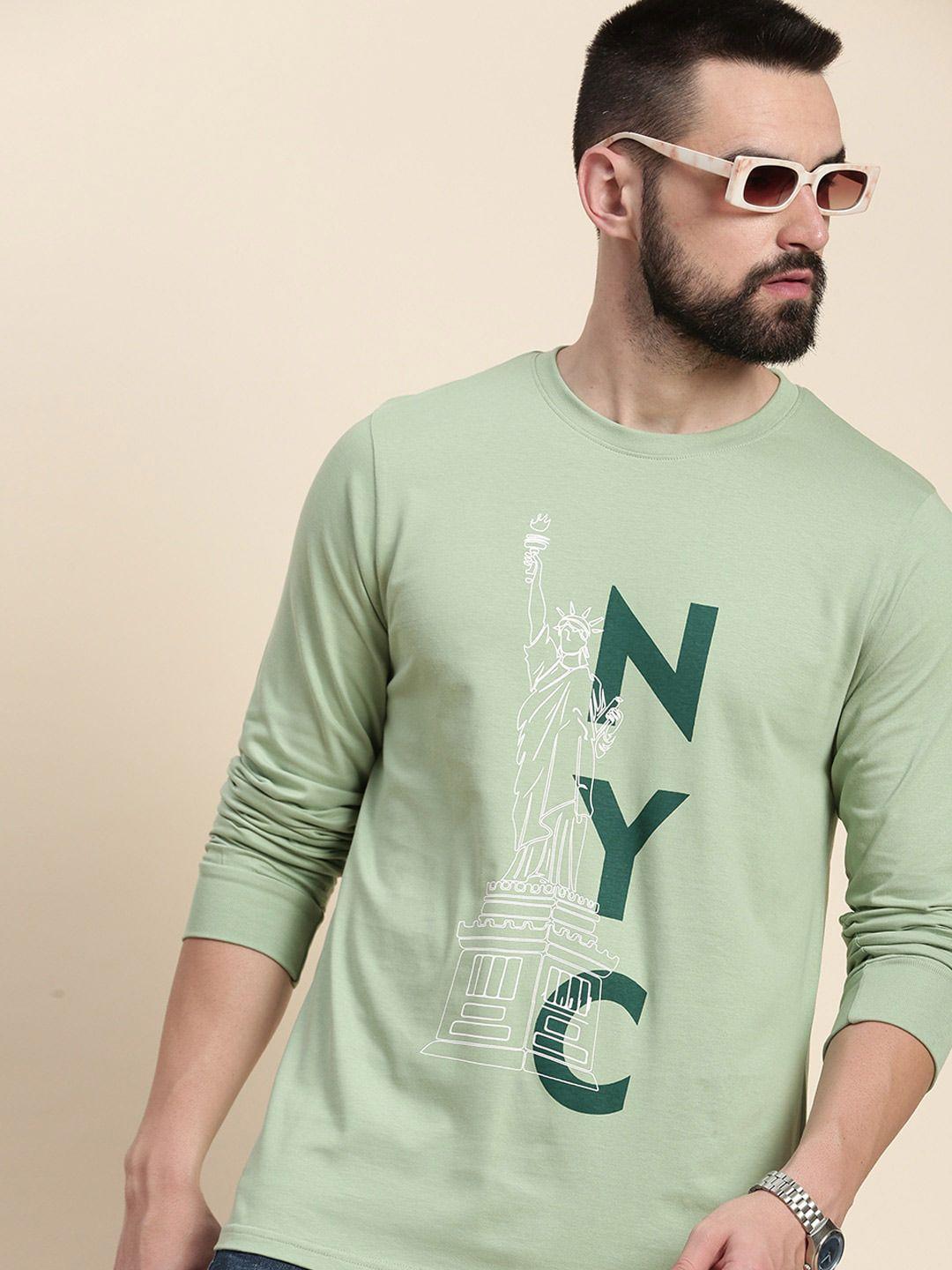 dillinger men green printed t-shirt