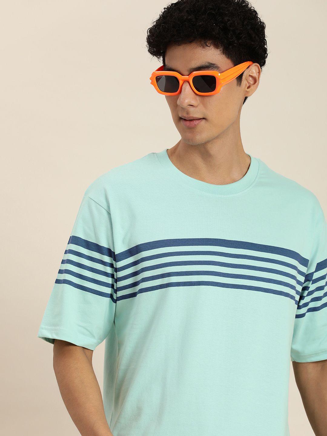 dillinger men striped oversized t-shirt