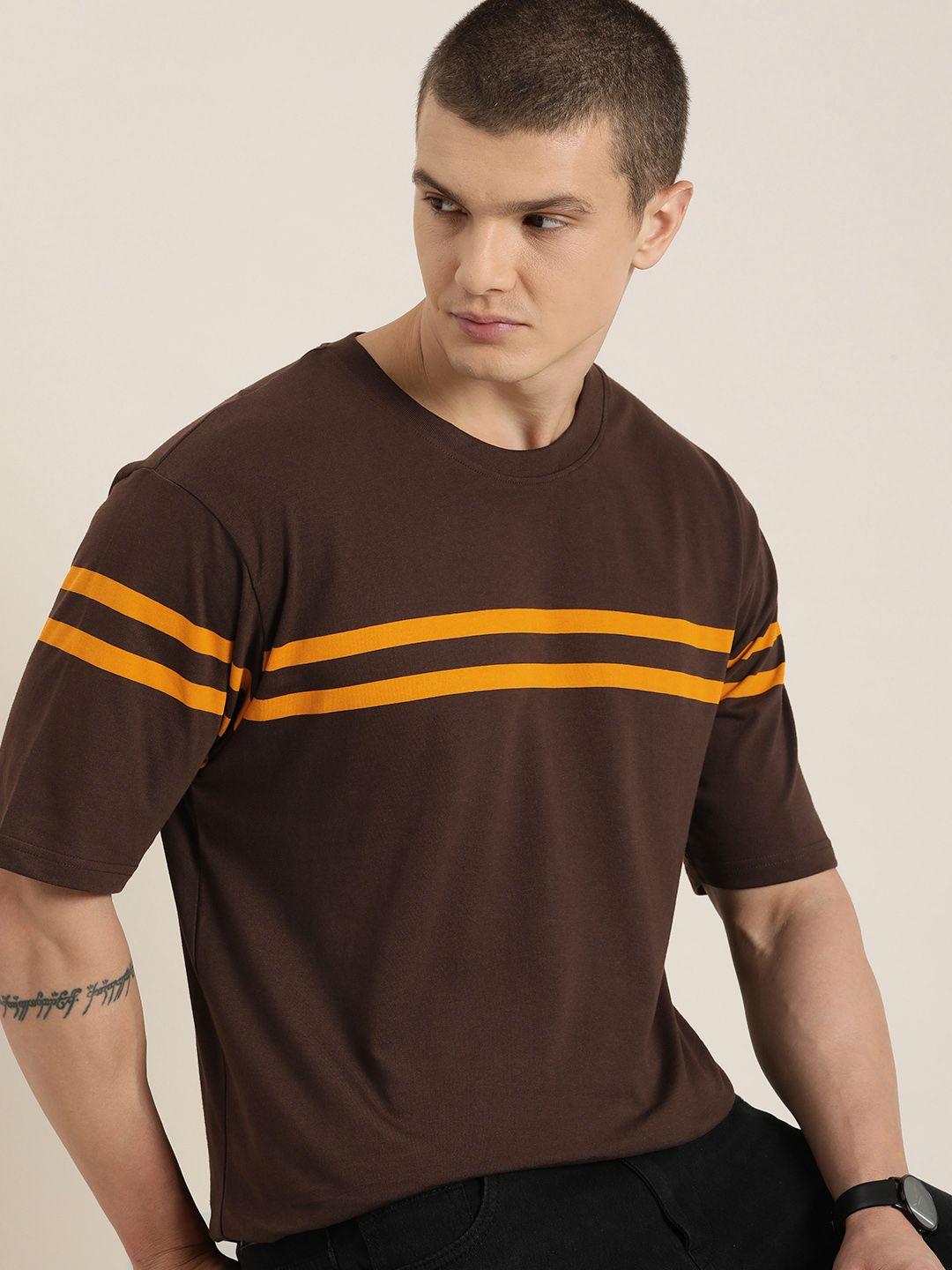 dillinger men striped oversized t-shirt