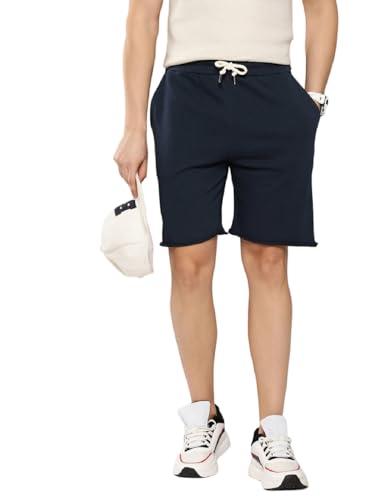 dillinger navy blue solid shorts