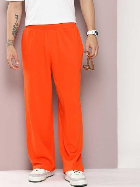 dillinger orange regular fit baggy korean¿trackpants