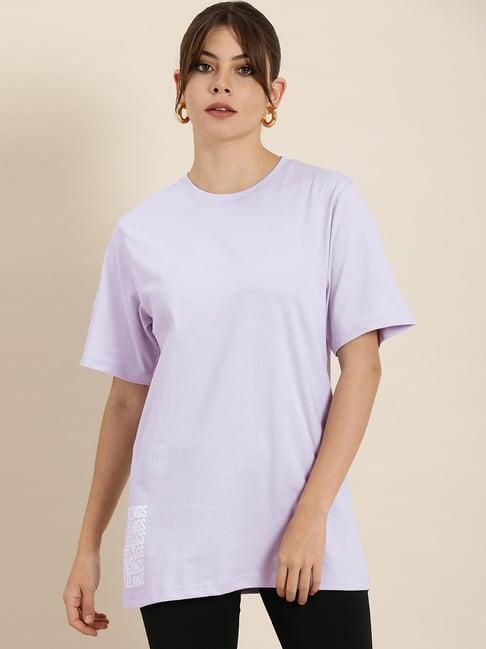 dillinger purple cotton graphic print t-shirt