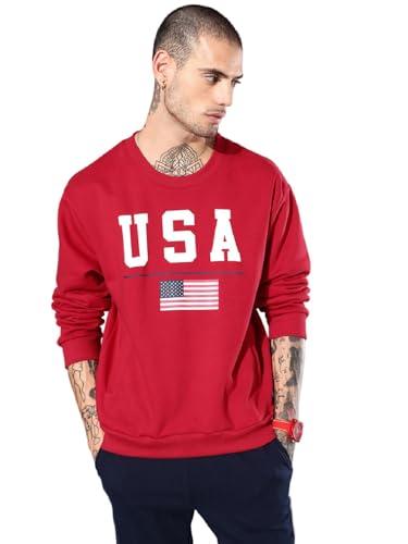 dillinger red oversized sweatshirt