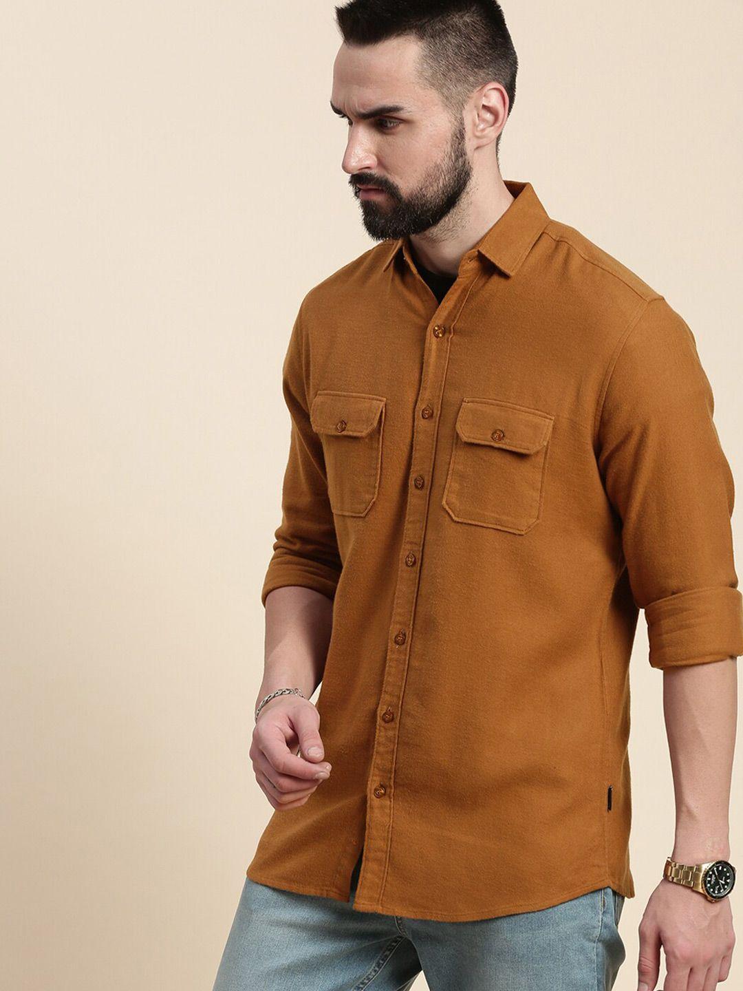 dillinger spread collar pure cotton casual shirt