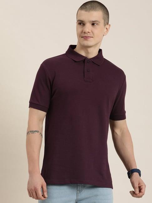 dillinger wine loose fit cotton polo t-shirt