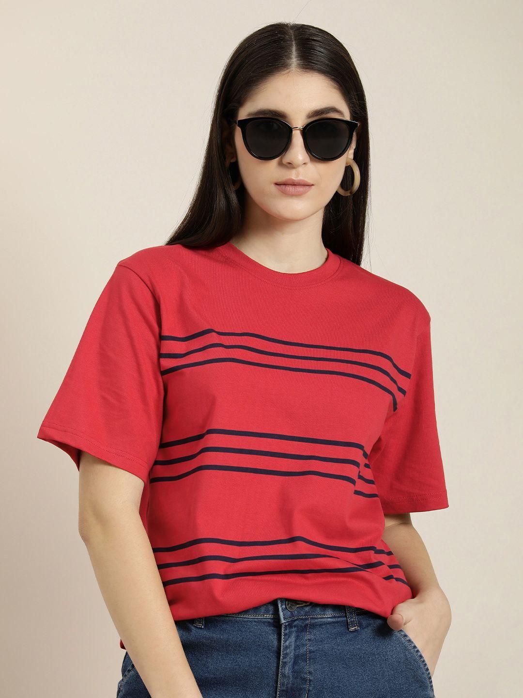 dillinger women striped oversized t-shirt