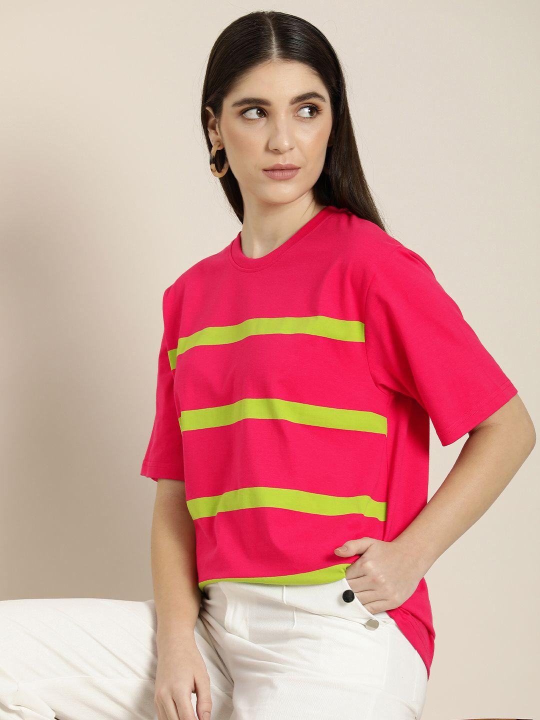 dillinger women striped oversized t-shirt