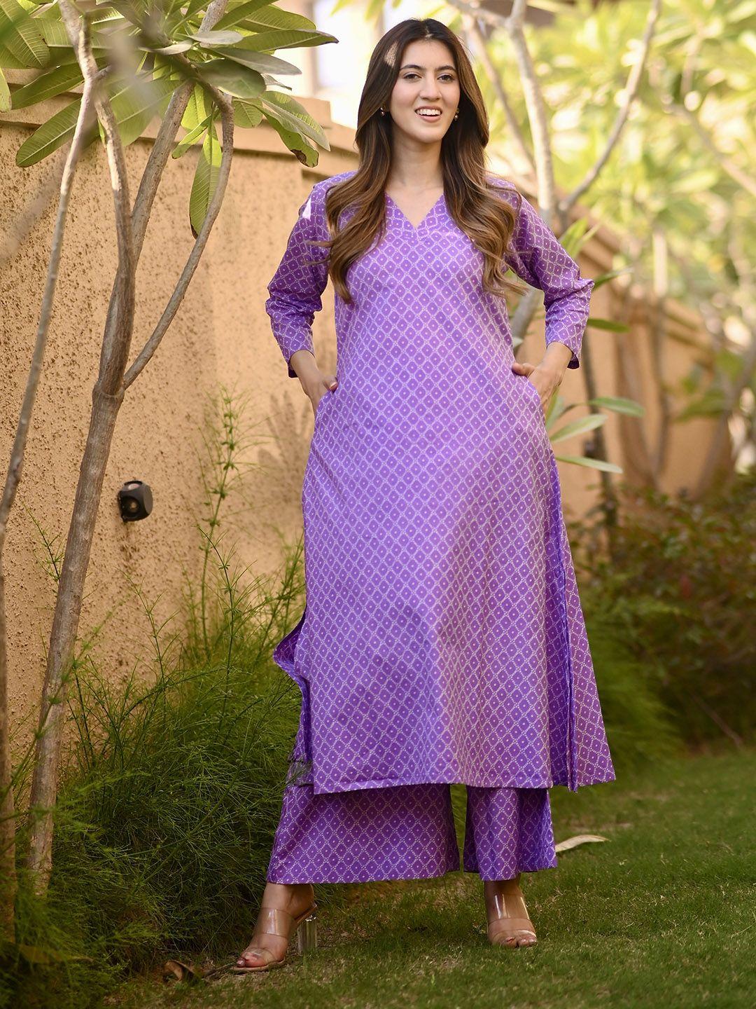 dimple design studio women purple pure cotton