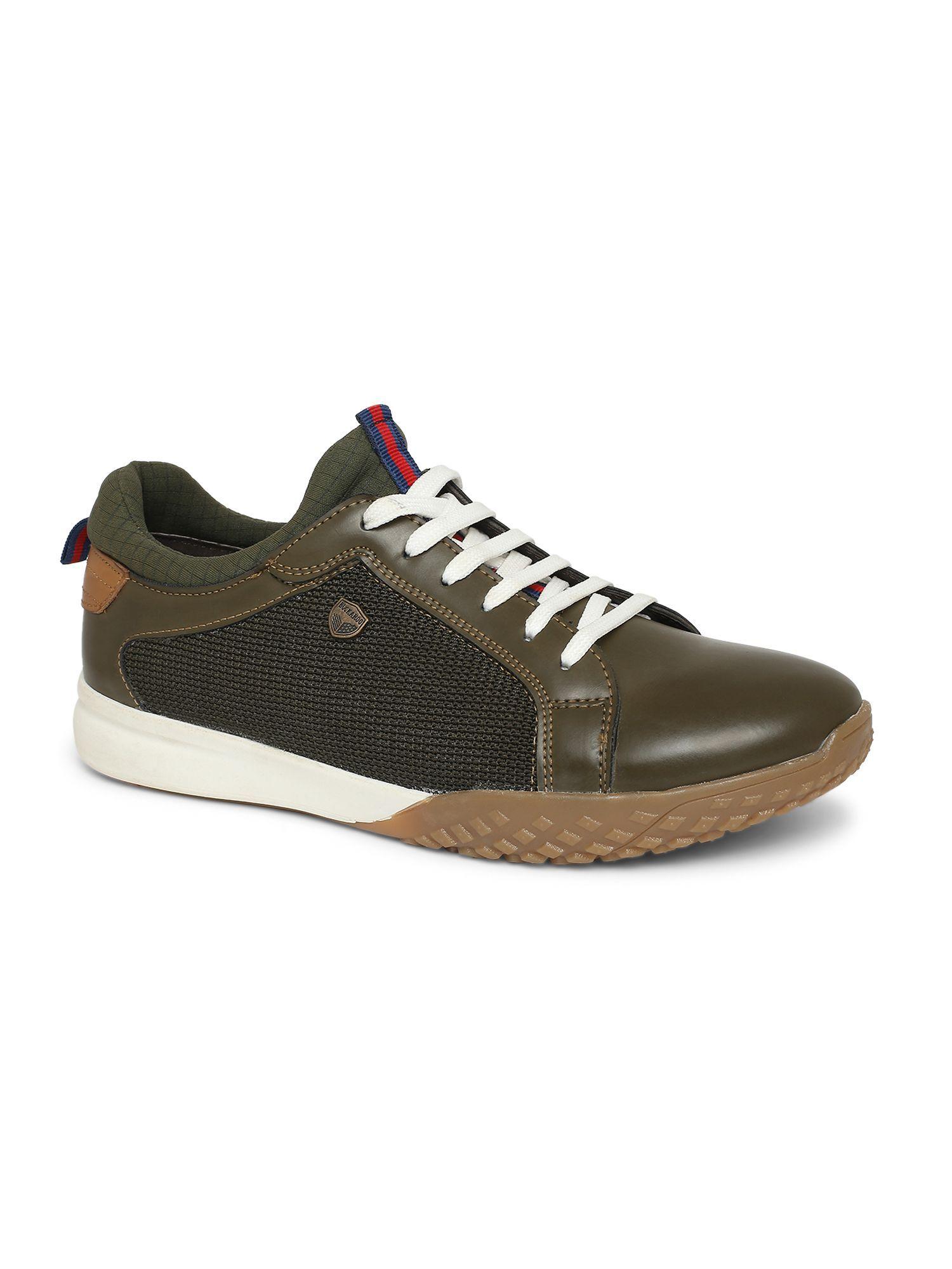 dinko vegan + mesh olive casual shoes for mens