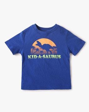 dino print round-neck t-shirt