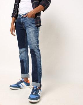 dip-dyed slim-fit jeans