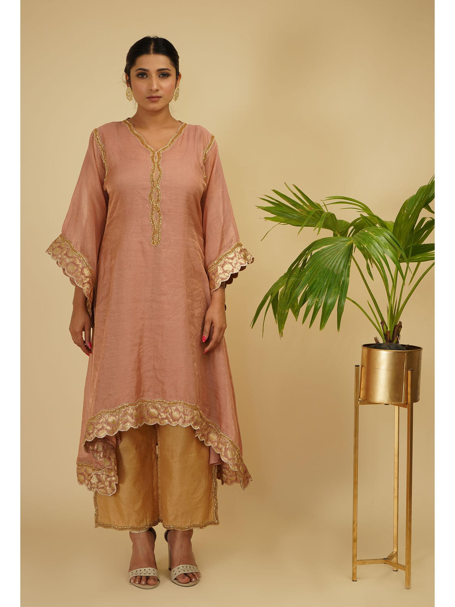 dirty rose kurta (set of 3)