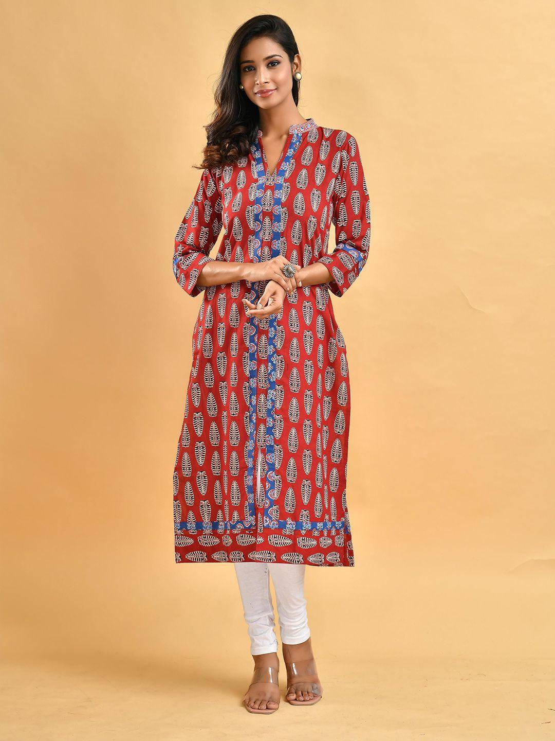 disli printed pure cotton straight kurta