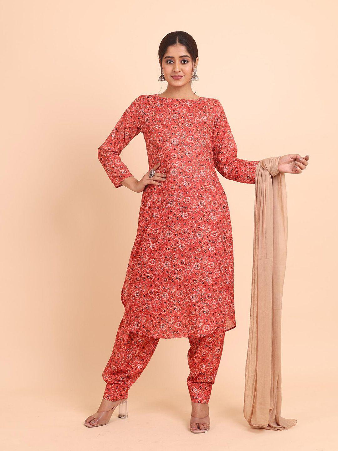 disli women red regular kurta with palazzos