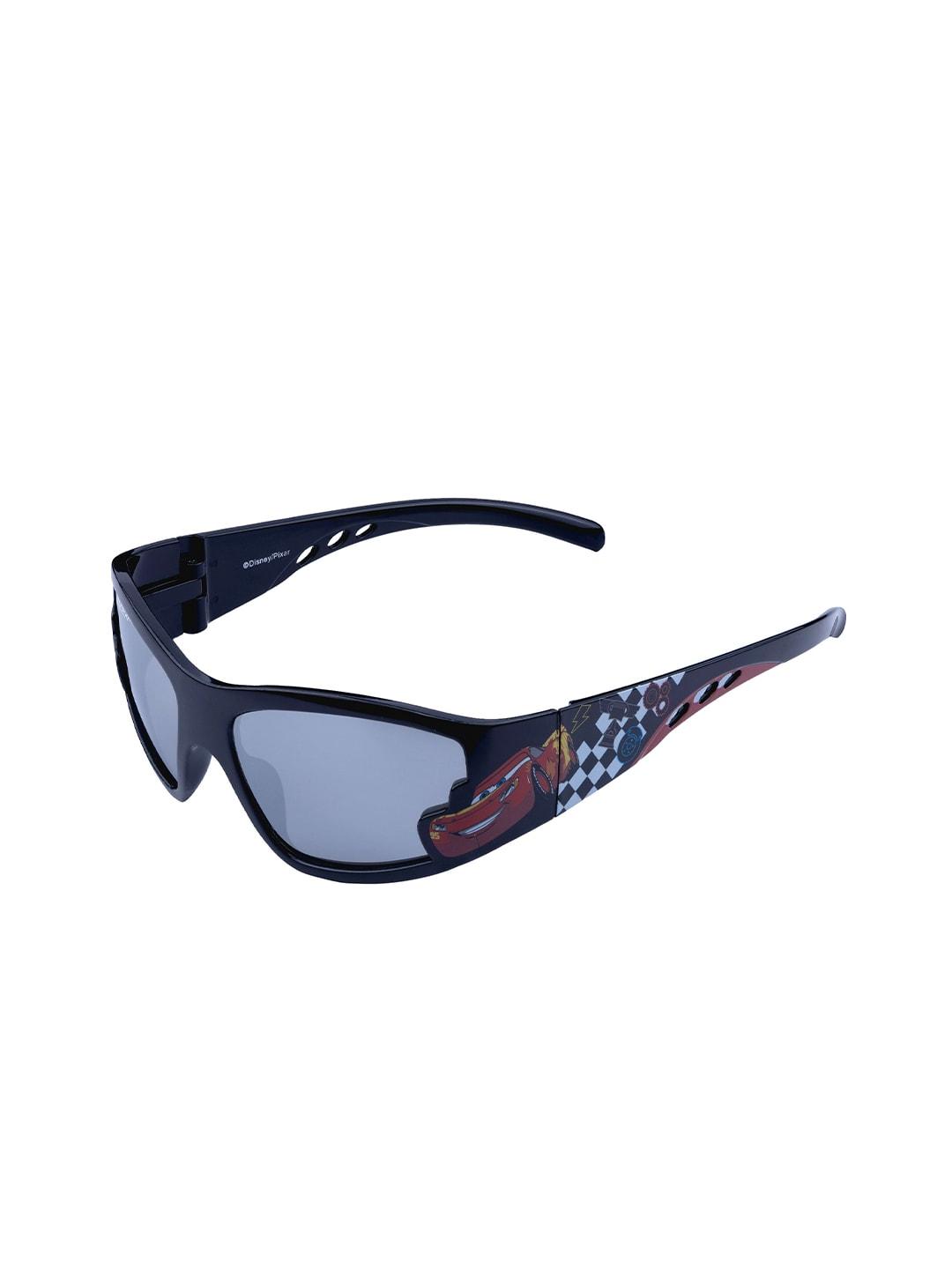 disney boys black cars printed uv protected & polarised sports sunglasses trha15277