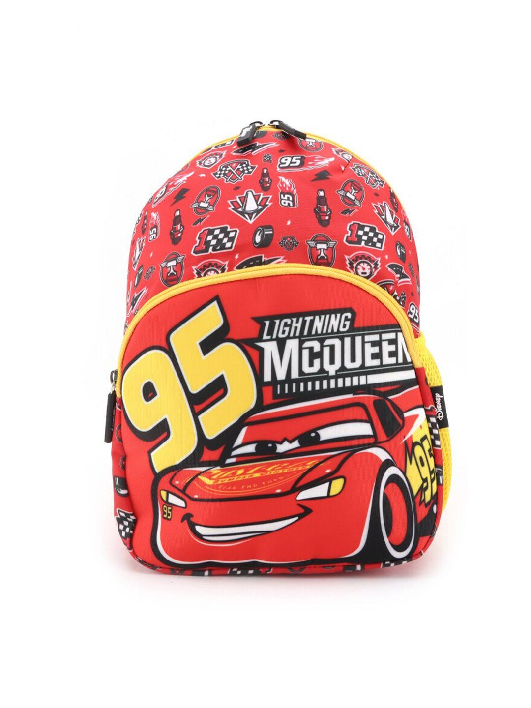 disney boys red & yellow graphic contrast detail backpack