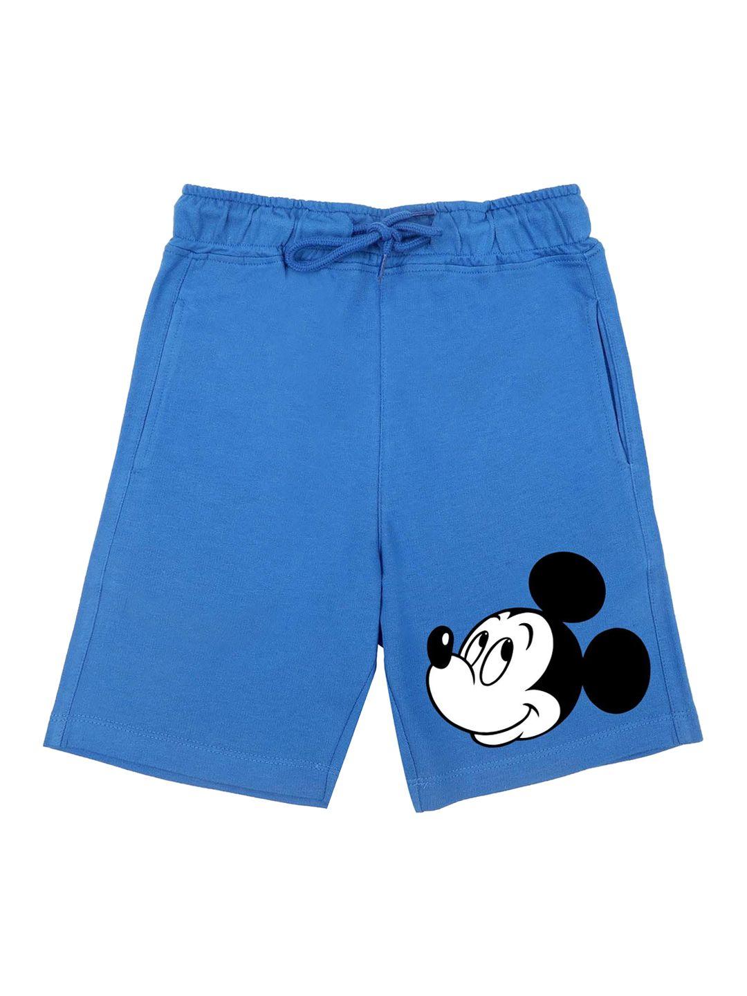disney by wear your mind boys blue printed mickey mouse shorts