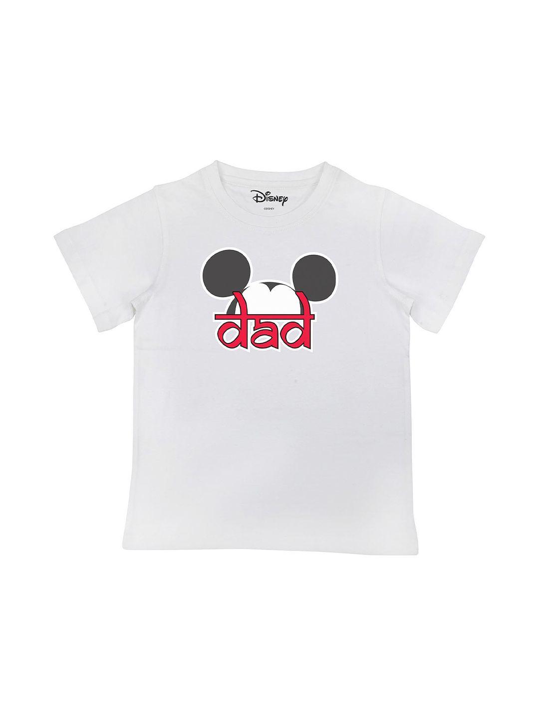 disney by wear your mind boys white mickey mouse printed t-shirt