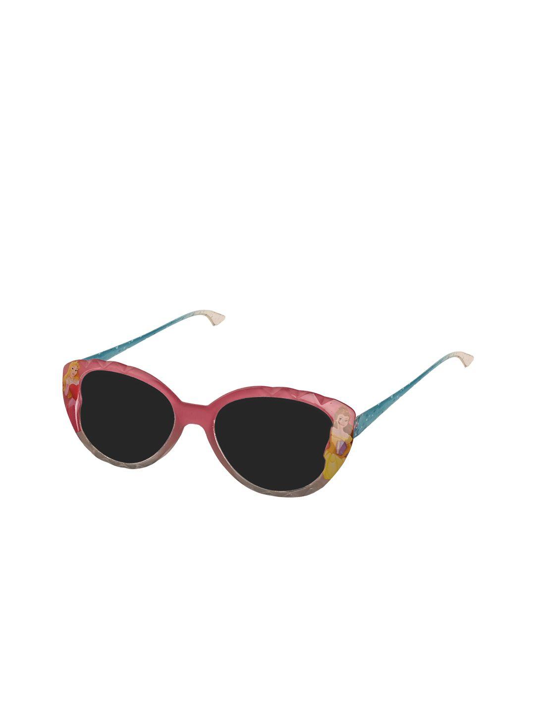 disney girls blue lens & gold-toned oval sunglasses with polarised and uv protected lens