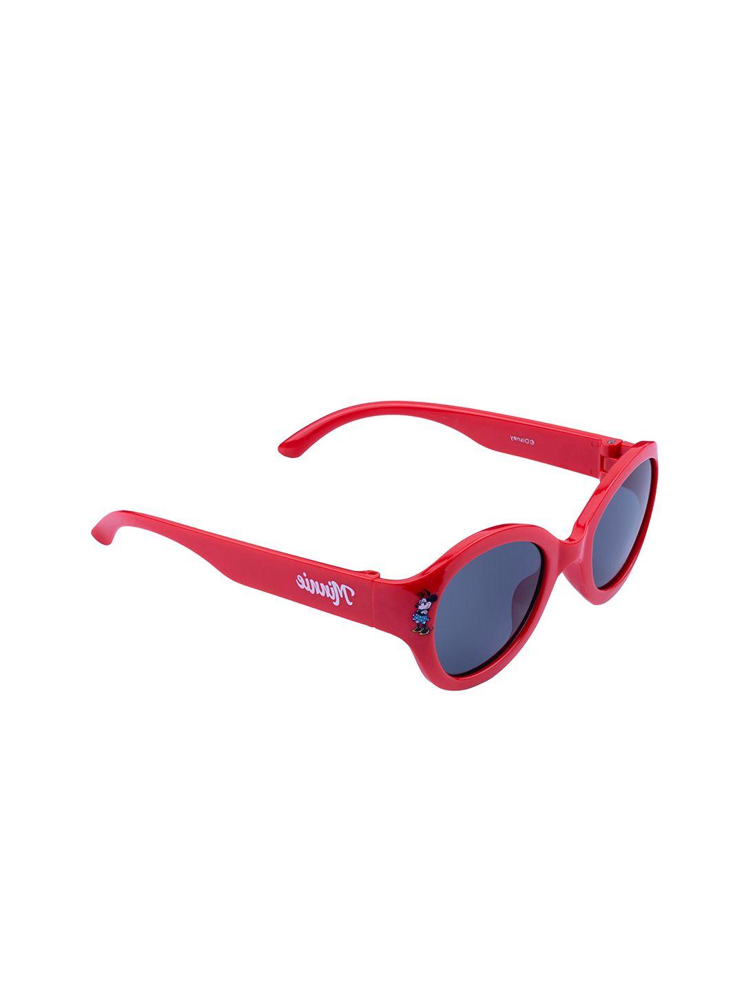 disney girls grey lens & red minnie printed oval sunglasses trha15221