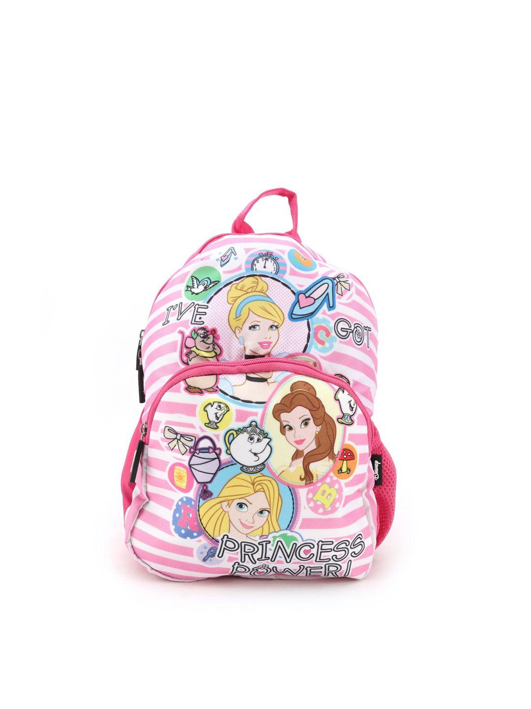 disney girls pink & white disney princess graphic print backpack