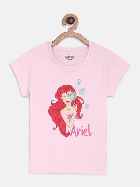 disney princess printed tshirt for kids girls