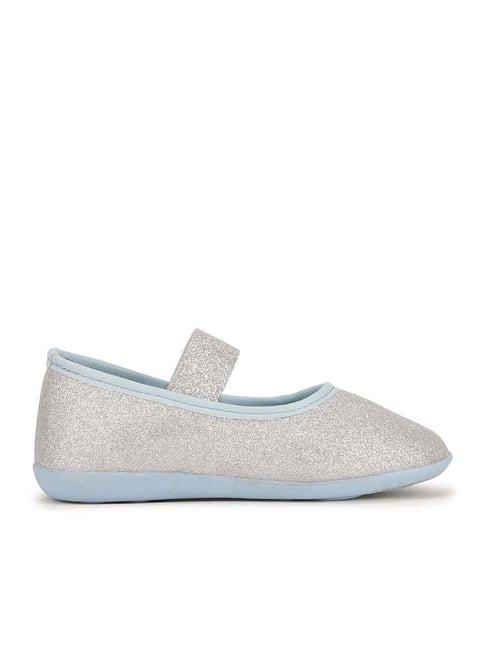 disney by bata kids silver & blue mary jane shoes