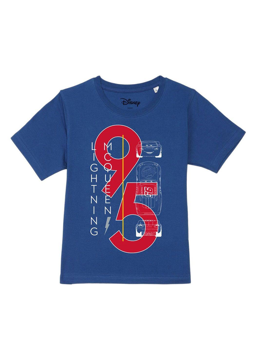 disney by wear your mind boys blue & red printed t-shirt