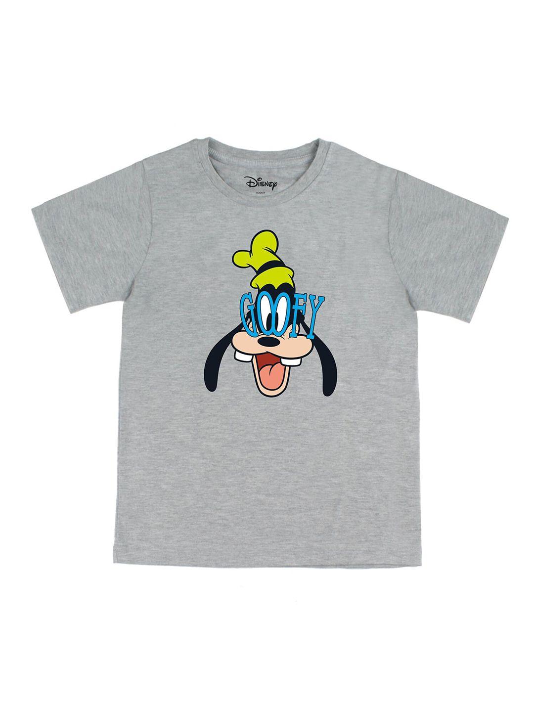 disney by wear your mind boys grey goofy printed t-shirt