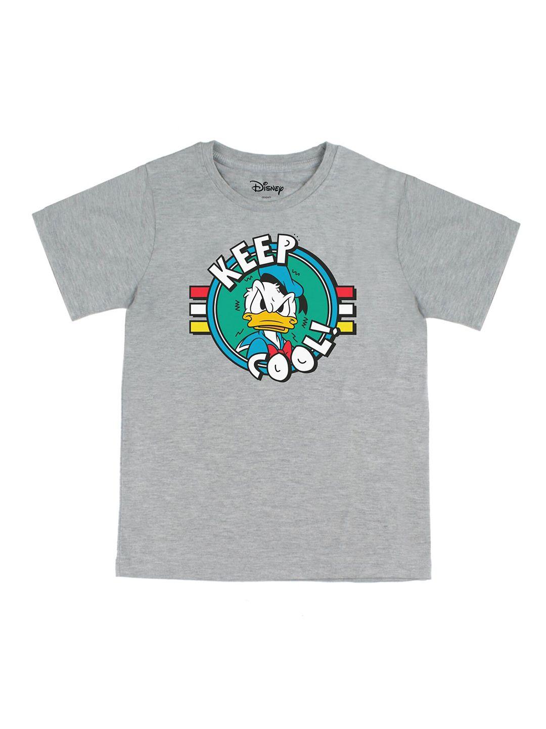 disney by wear your mind boys grey printed applique t-shirt