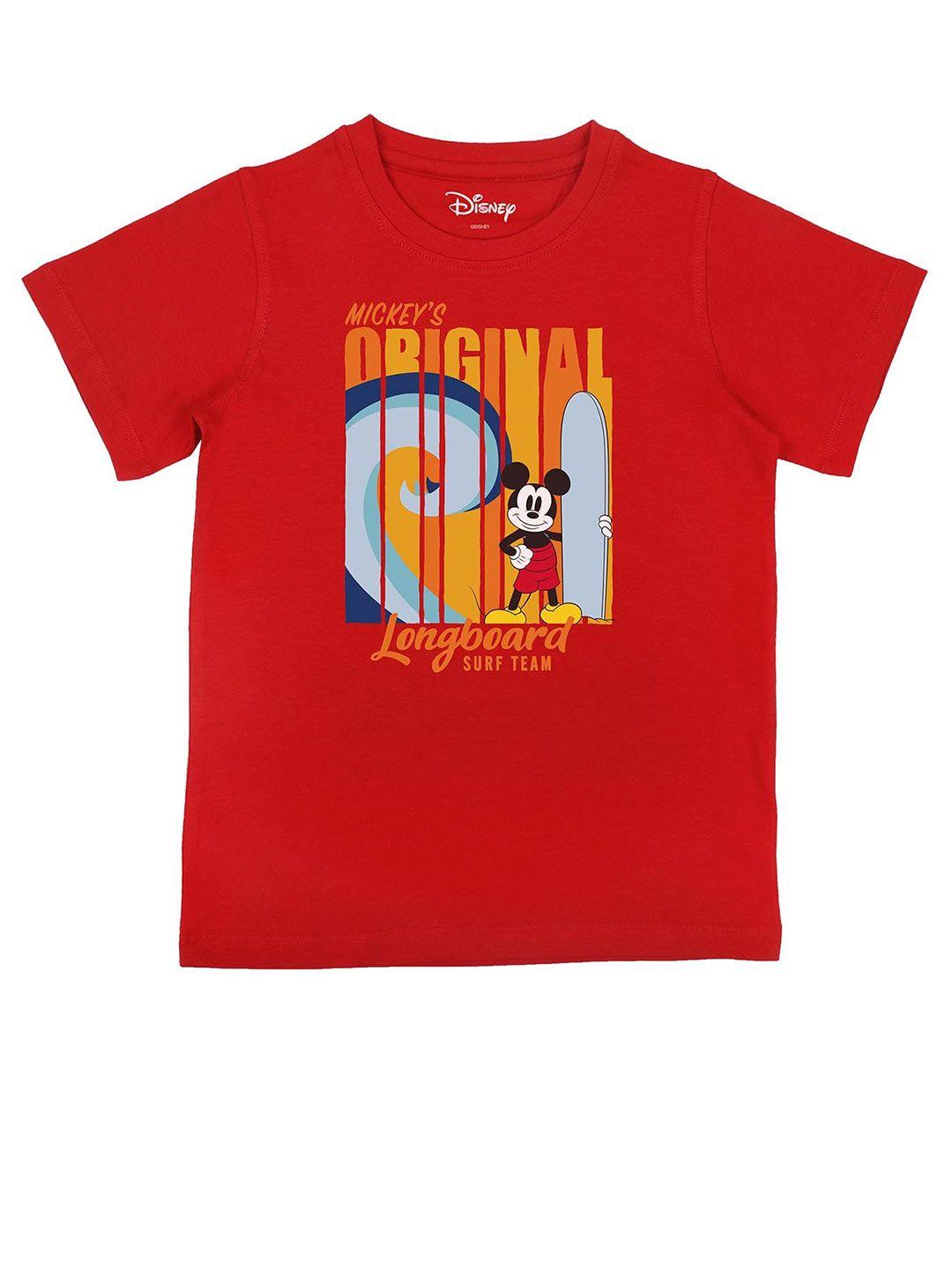 disney by wear your mind boys red  printed t-shirt