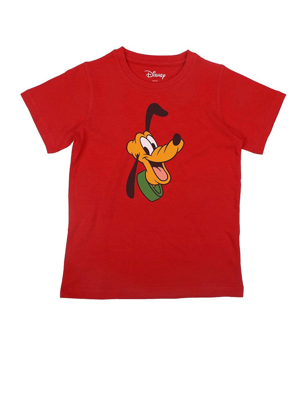 disney by wear your mind boys red printed t-shirt