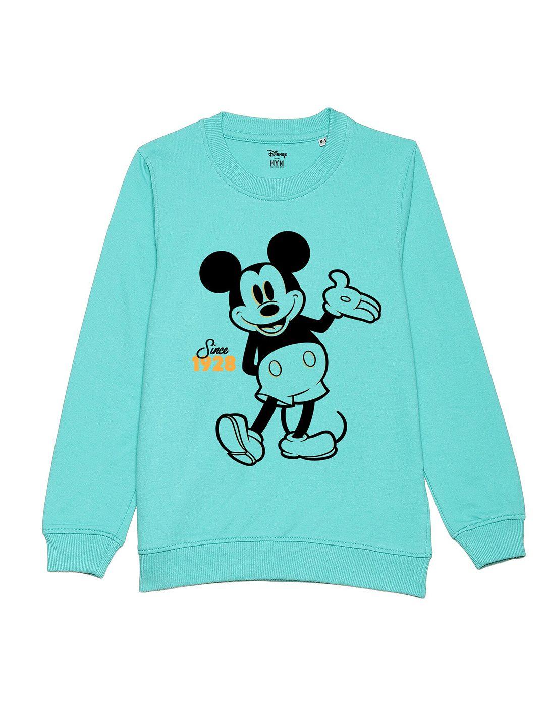 disney by wear your mind boys turquoise blue printed sweatshirt