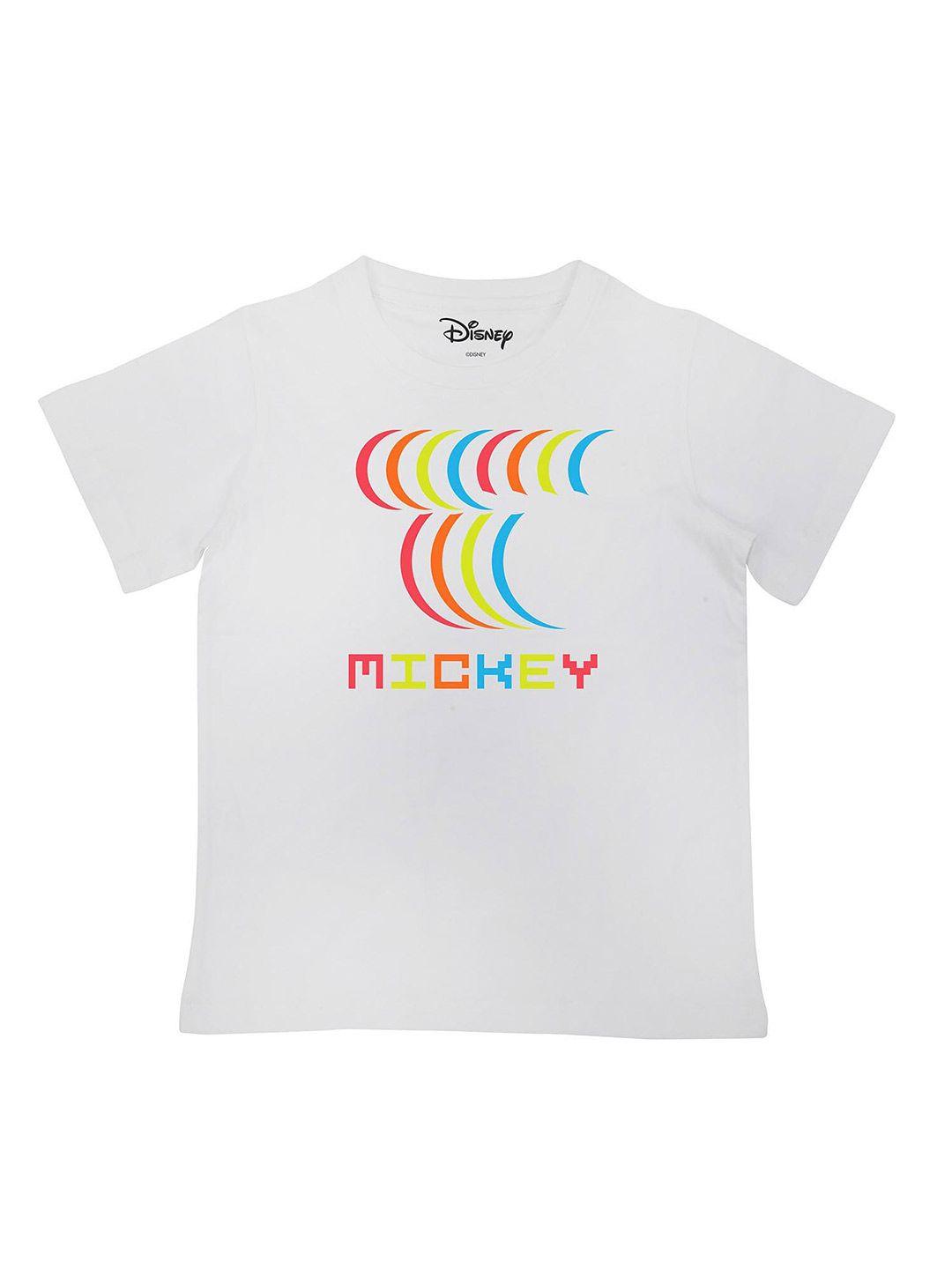disney by wear your mind boys white printed t-shirt