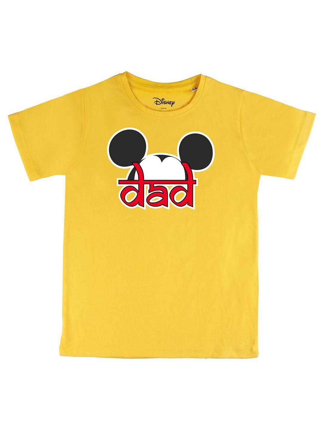 disney by wear your mind boys yellow disney printed t-shirt