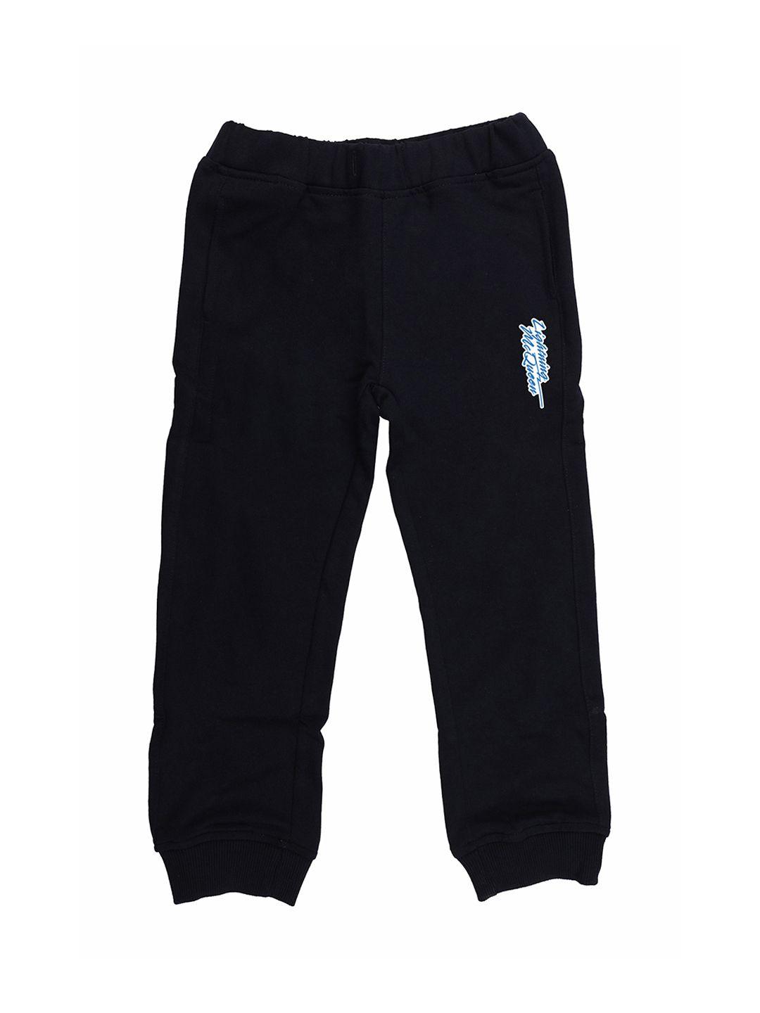 disney by wear your mind kids black regular fit solid joggers