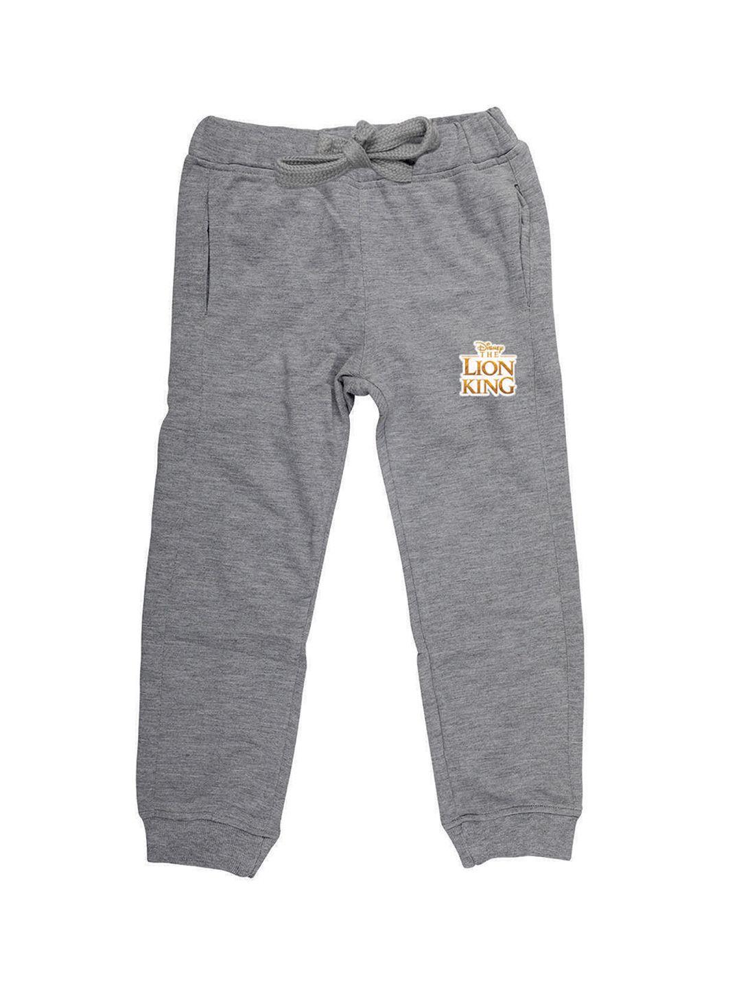 disney by wear your mind kids grey melange solid pure cotton joggers