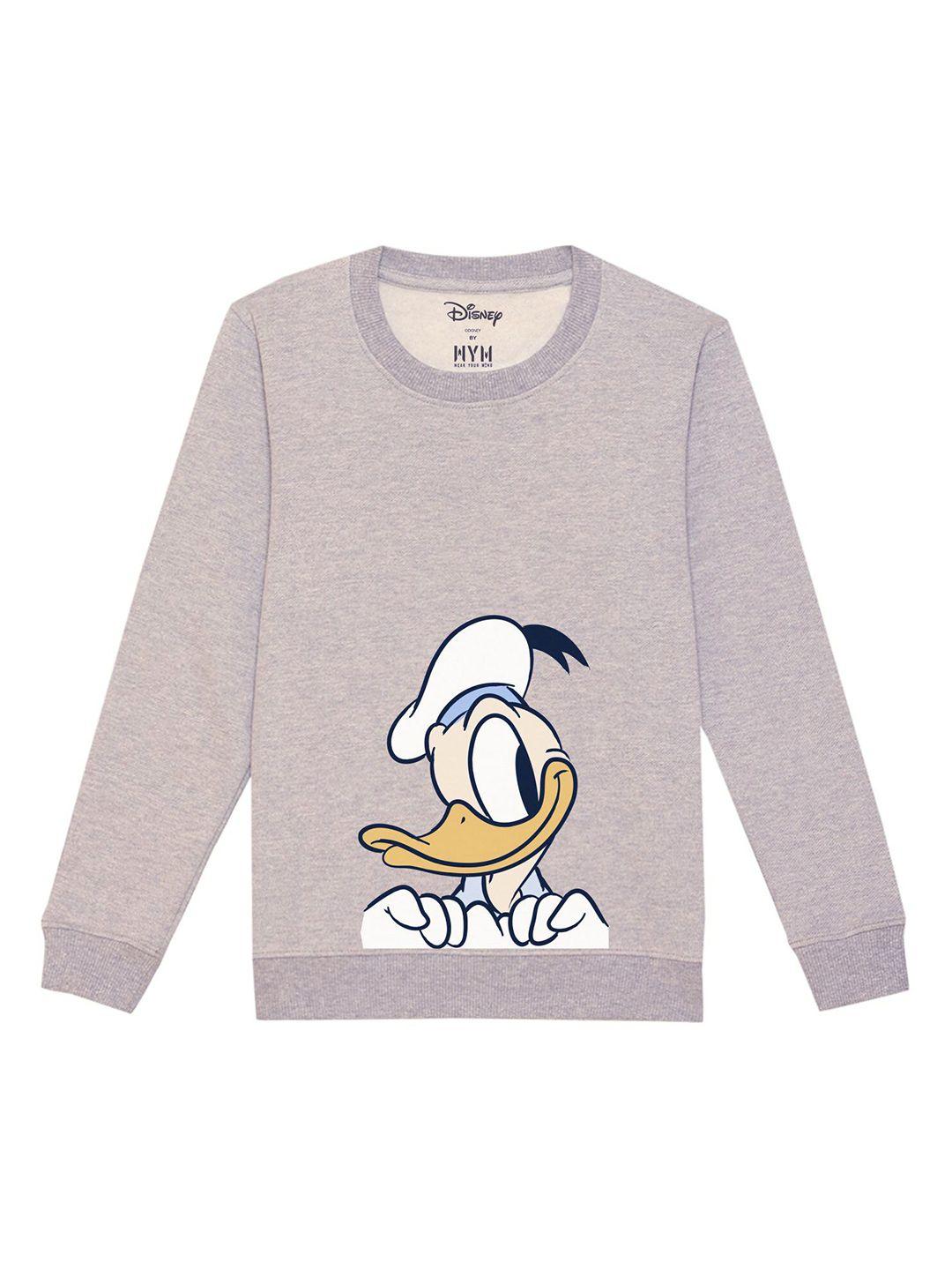 disney by wear your mind kids grey printed sweatshirt