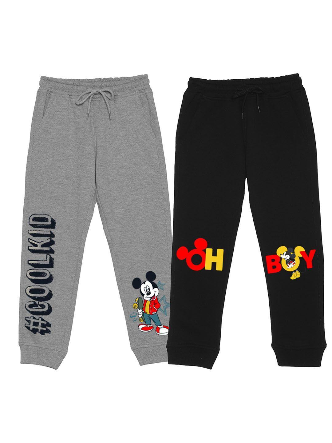 disney by wear your mind kids pack of 2 mickey mouse character printed joggers