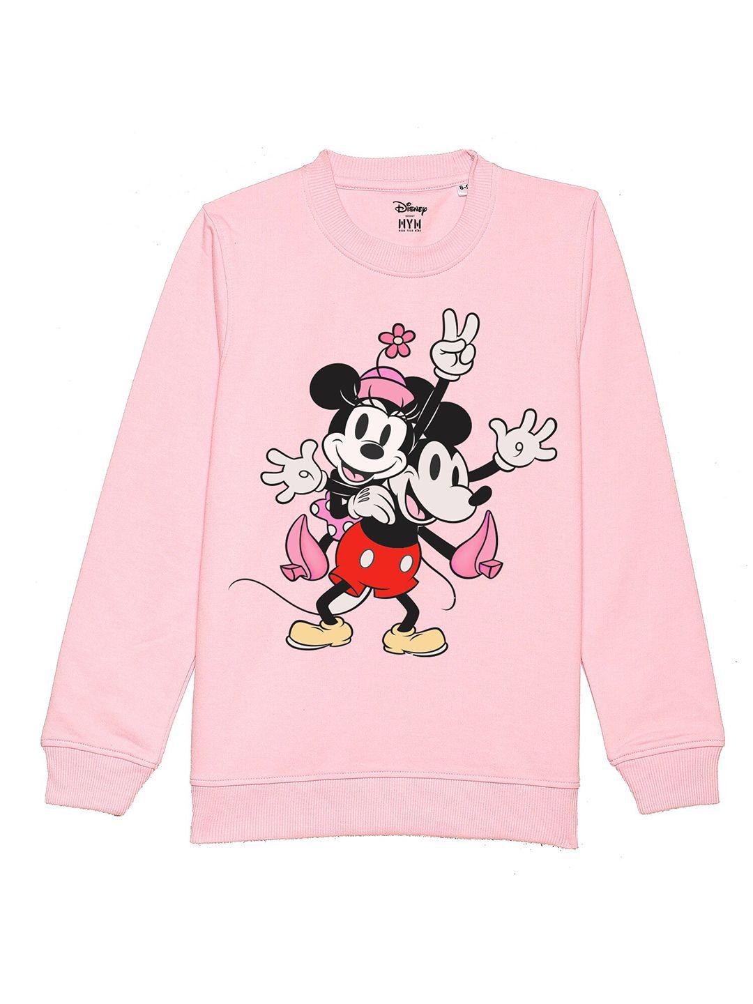 disney by wear your mind kids pink printed sweatshirt